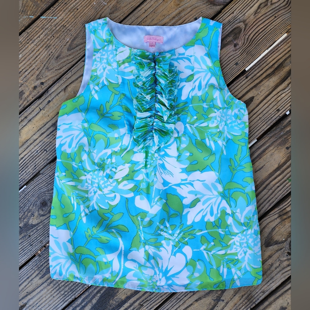 Lilly pulitzer sleeveless blouse sz 4